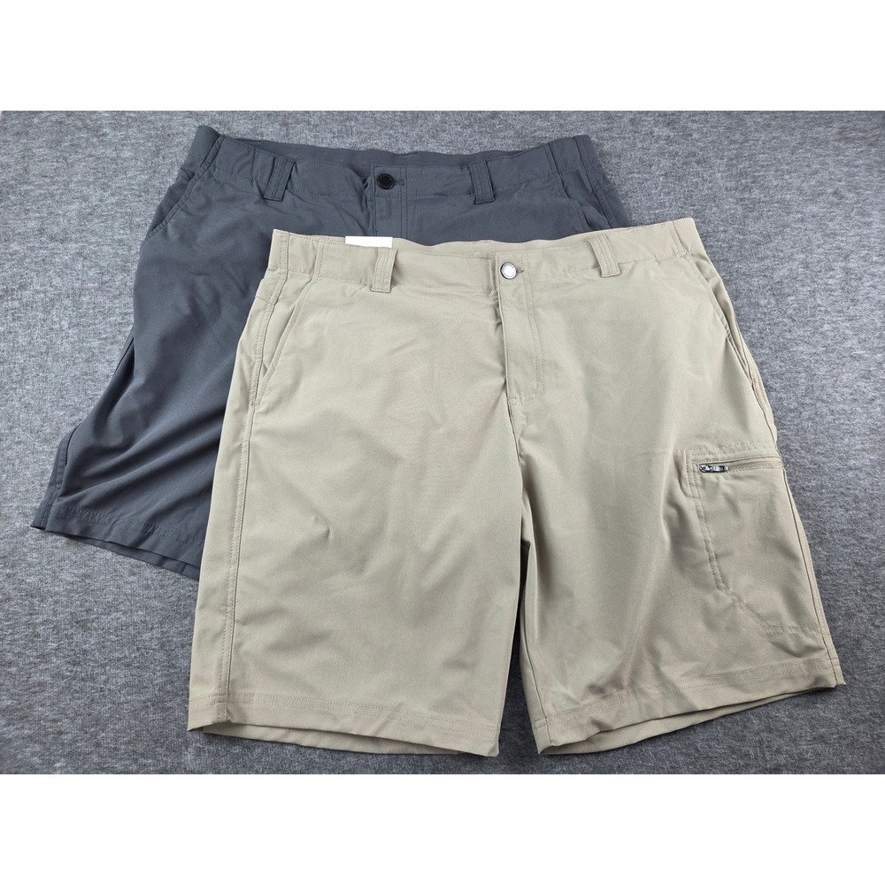 ZeroXposur Travel Short Men 40 Oak Grey cargo Utility Zip Pocket Lot of 2